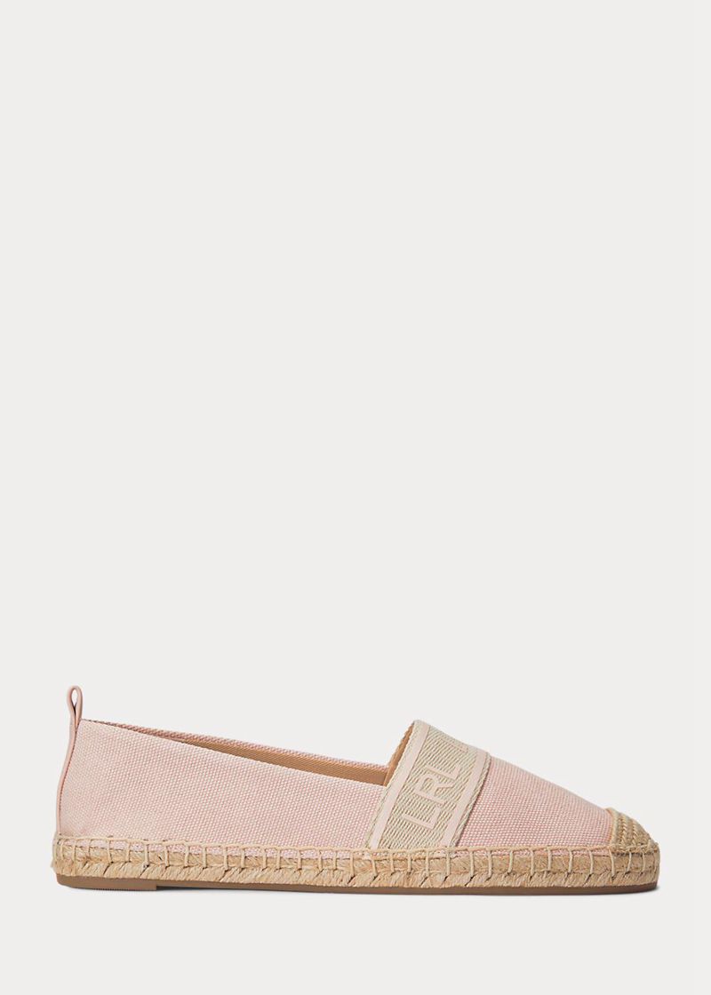 Sandalias Lauren Mujer Caylee Iii Lona Espadrille Chile Rosas TNOLZ-5186